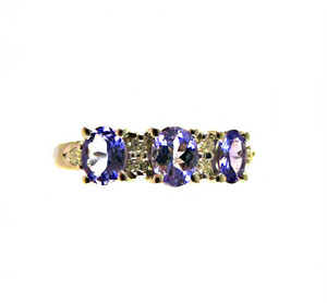 Nice Tanzanite & Diamond Ring