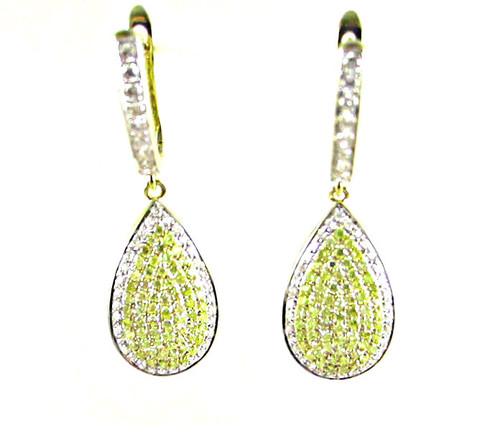 Natural Yellow Diamond Earrings