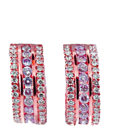 Pink Diamond Earrings