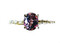 Certified Unheated Purple Sapphire and Diamond Ring