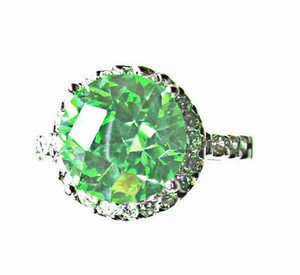 Peridot and Sapphire Ring