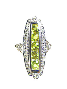 Yellow and White Sapphire Ring