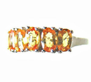 Orange Sapphire Band Ring