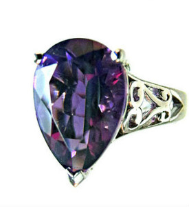 Siberian amethyst designer ring