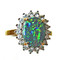 14KT Australian Black Opal and Diamond Designer Ring from IGYSL