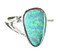 Australia Opal Silver Ring - Green and Yellow