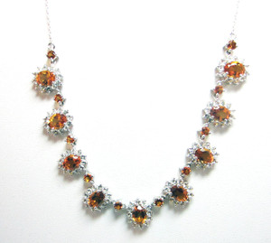 Santa Ana Madeira Citrine (Oval) & White Topaz Necklace