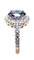 natural blue spinel ring