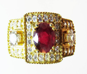 Ruby and White Sapphire Ring