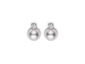 White South Sea Pearl & Diamond Earrings