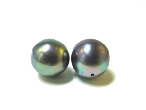 Black Tahitian Pearls - Matched Pair