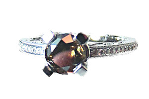 Natural Cognac Diamond Ring