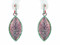 Argyle Mine Natural Pink and White Diamond Dangling Earrings - Marquise Shape