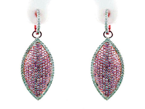 Argyle Mine Natural Pink Diamond Earrings - 18KT