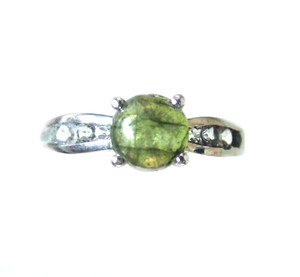 Labradorite and White Topaz Ring
