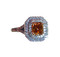 Fancy Brownish Orange and White Cocktail Ring