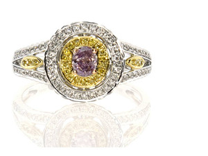 Dazzling Australia Fancy Pink Purple Cocktail Ring