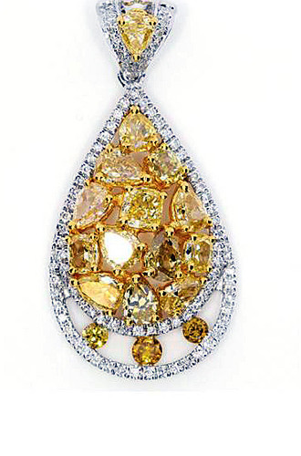 Fancy Colored Diamond Necklace