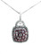 Pink Diamond Pendant - 18KT White Gold White Diamond Semi-mount, with chain
