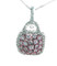 Pink Diamond Pendant - 18KT White Gold White Diamond Semi-mount
