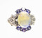 Australian Crystal Opal and Tanzanite Ring