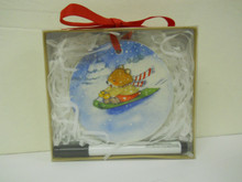  Winter Sledding Christmas  Ornament