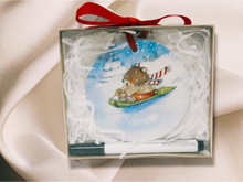  Winter Sledding Christmas  Ornament