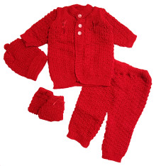 Newborn Red Crochet Outfit