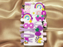 Whimsical Purple Hair Barrettes 