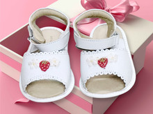 White Strawberry Baby Sandal