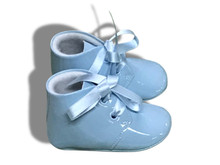 Blue Patent Leather Baby Shoe