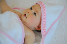 Newborn Pink Bamboo Bath Towel