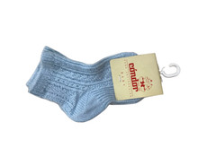 Sky Blue Knit Baby Socks