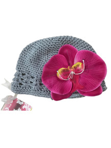 Handmade Grey Baby Hat