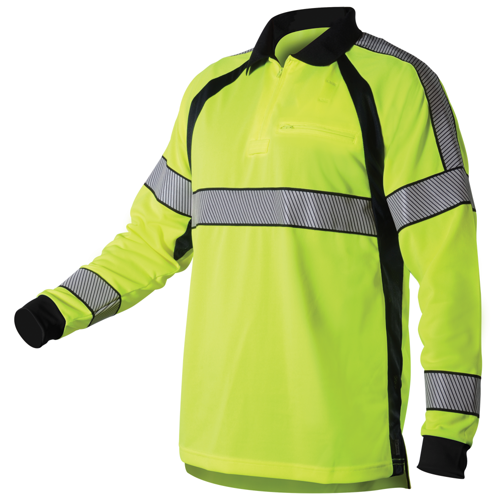 Blauer ANSI Certified L/S HiVis Polo Shirt Police and Duty Safety