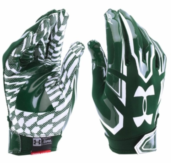 green under armour football gloves