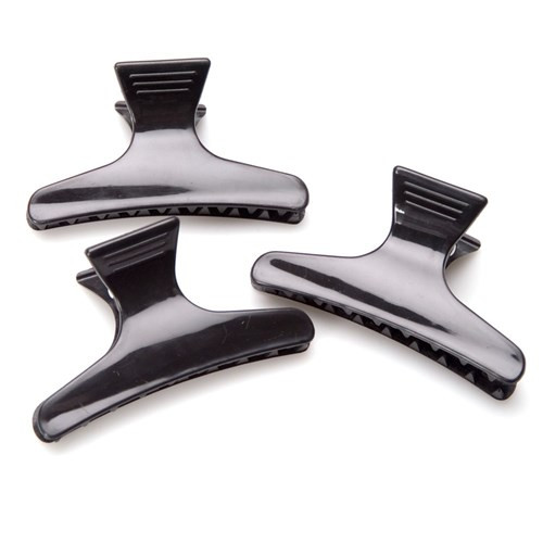 SALON SMART Black Butterfly Hair Clips, Large 12pk Salon Cosmetics