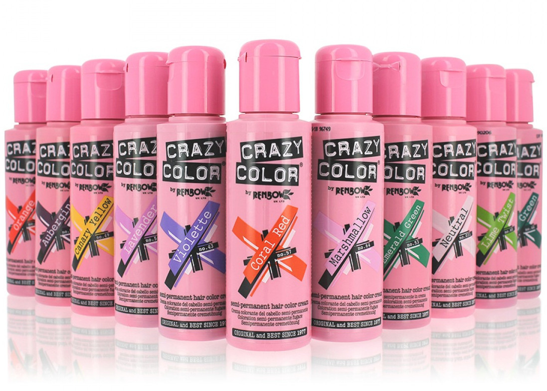 CRAZY COLOR - Semi-Permanent Hair Color Cream - Salon Cosmetics