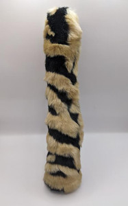 Catnip Tiger / Big Cat Tail approximately 12 inches long, made of plush soft fur, and a ton of fun for your kitty! Fur colors may vary. (orange/black, tan/black, leopard print, etc) 