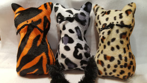 Adorable catnip filled Velboa Jungle Cubs with bushy tails....fun, fun, for your pet.
