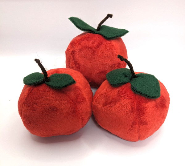 Minky catnip filled Apple. Rolling fun for your kitty! (Price is per Apple)