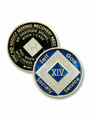 34 Years Triplated Blue Medallion