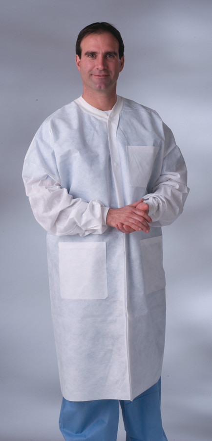 Classic Lab Coats with Knit Collar and 