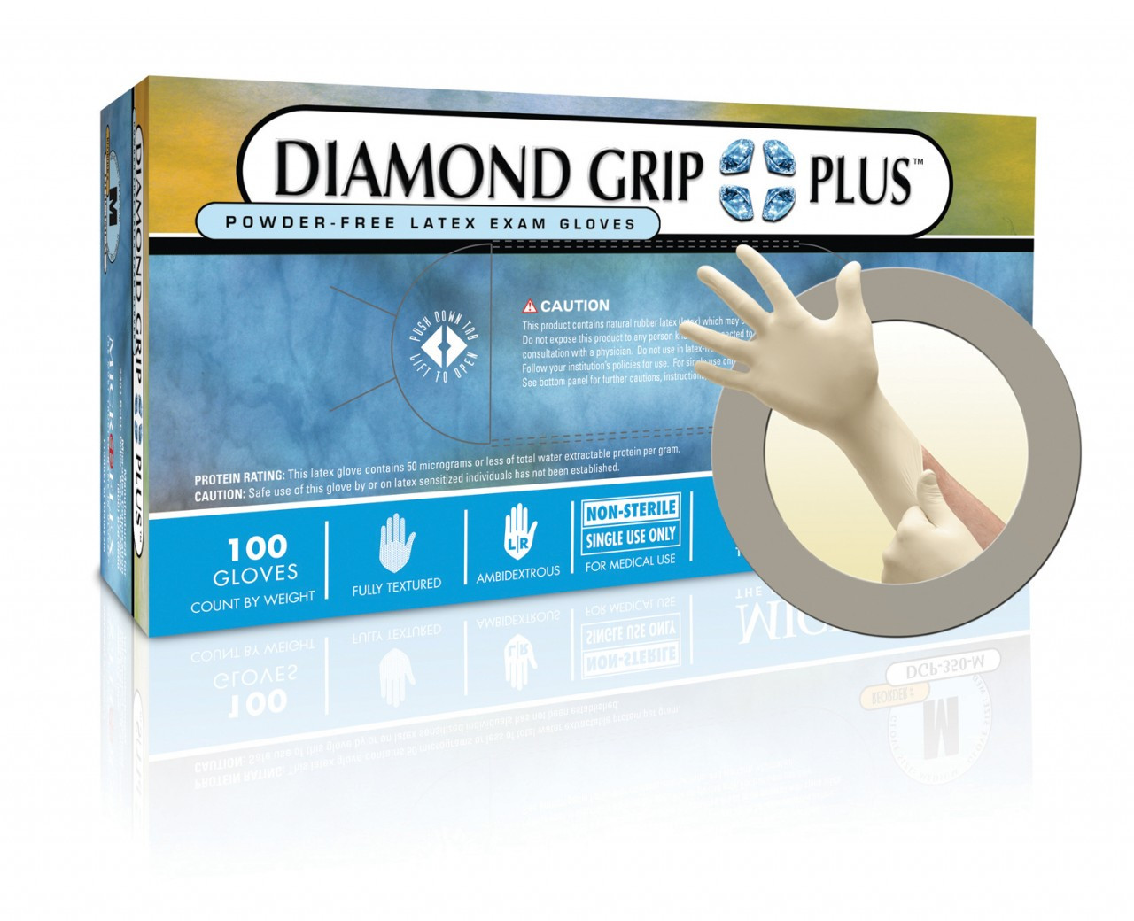Microflex DGP-350 Diamond Grip Plus Exam Gloves