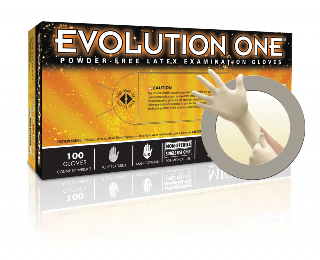 Microflex Ev 50 Evolution One Exam 9 Latex Powder Free Gloves