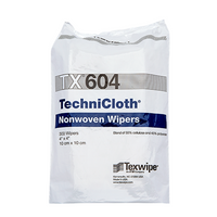 TechniCloth® TX604 Nonwoven Dry Cleanroom 4x4 Wipers, Non-Sterile 