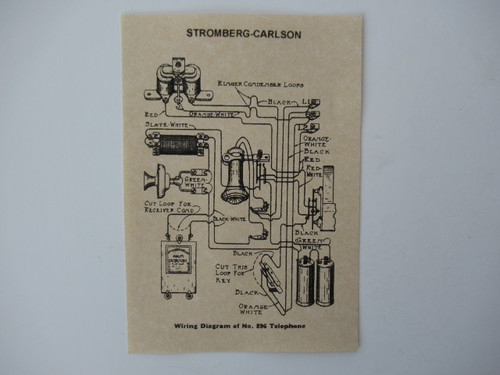 Stromberg Carlson glue in wiring diagram for wood wall phones | Old