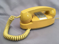 Canary Yellow Princess Phone Touch Tone phone