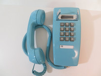 Aqua 2554 telephone Western Electric wall telephone 
