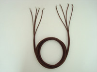  Brown cloth Subset ringer box cord  / Mounting cord  4 conductor